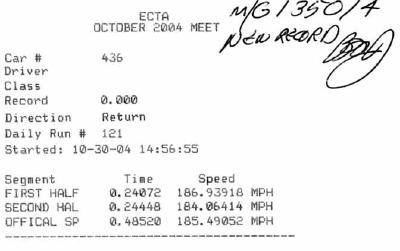MG 1350 Timing Slip